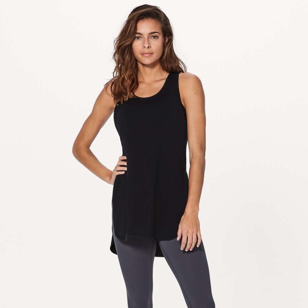 Lululemon long tank | size 4 | black